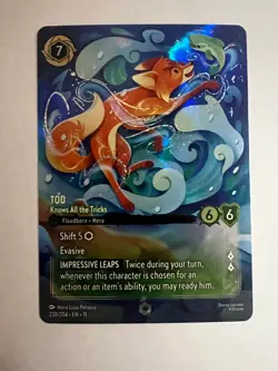 Disney Lorcana TCG Tod - Knows All The Tricks 230/204 (Enchanted) Foil Card - Image 1