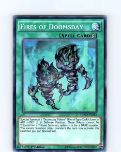 Yu-Gi-Oh TCG Fires Of Doomsday DESO-EN043 1st Edition Super Rare Card NM - Image 1
