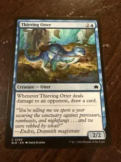 2025 Magic The Gathering Bloomburrow #C390 Thieving Otter - Image 1