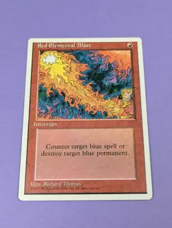 MTG Magic: Fourth Edition: Red Elemental Blast #218 Common - NM - Image 1
