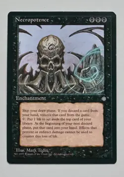 MTG Necropotence Ice Age (Magic the Gathering, Ungraded Excellent) - Image 1