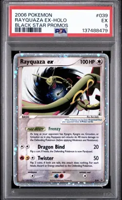 2006 POKEMON BLACK STAR PROMOS #039 RAYQUAZA EX-HOLO PSA 5 🔥 Rare Legendary - Image 1