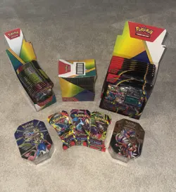 🔥 Pokemon TCG Bundle 50+ Packs Sealed Display 24 Booster Blisters EX Tins 🔥 - Image 1