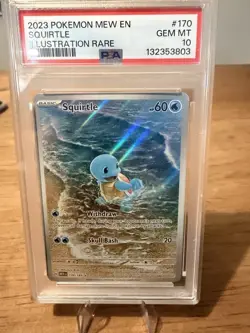Pokemon Squirtle Illustration Rare 170/165 PSA 10 Holo Scarlet & Violet 151 - Image 1