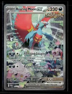 Pokemon 2023 Paradox Rift Roaring Moon EX SAR #251/182 - Image 1
