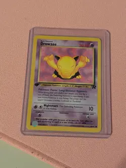 Drowzee 54/82 Team Rocket Regular 1st Edition Pokemon TCG NM Common Card - Image 1