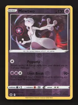 Mewtwo 059/159 Holo Rare Crown Zenith Pokemon Reverse Holo Near Mint - Image 1
