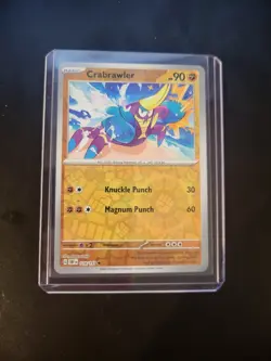 English Pokemon Reverse Holo Crabrawler - 114/197 - Common - Rev - Image 3