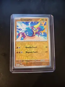 English Pokemon Reverse Holo Crabrawler - 114/197 - Common - Rev - Image 4