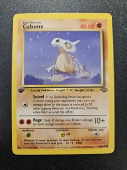Pokemon 1st Edition Jungle Cubone 50/64 NEAR MINT - Image 1