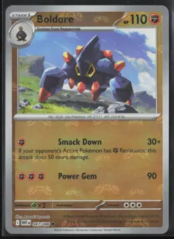 BOLDORE 047/086 COMMON WHITE FLARE POKEMON MASTER BALL REVERSE NM/M - Image 1