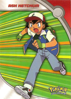 #HV1 Ash Ketchum - Topps Pokemon Heroes & Villians Blue Logo - Image 1