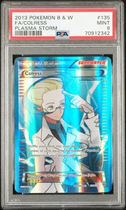 2013 POKEMON B&W PLASMA STORM #135 FULL ART/COLRESS PSA 9 - Image 1