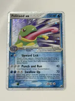 Pokemon TCG Politoed ex SWIRL 107/115 Unseen Forces Holo Silver Border - Image 1