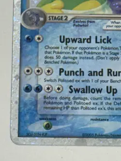 Pokemon TCG Politoed ex SWIRL 107/115 Unseen Forces Holo Silver Border - Image 5