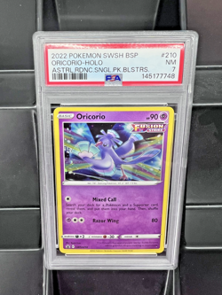 2022 POKEMON SWSH BLACK STAR PROMO #210 ORICORIO-HOLO PSA 7 - Image 1