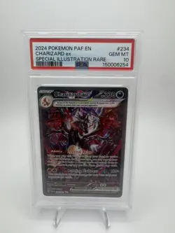 2024 POKEMON PAF EN-PALDEAN FATES SPECIAL ILLUSTRATION RARE CHARIZARD EX PSA 10 - Image 1