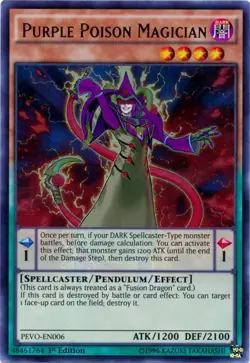 Purple Poison Magician - PEVO-EN006 - Ultra Rare - 1st Edition Near Mint Yugioh - Image 1