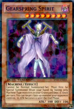 Gearspring Spirit - DT07-EN058 - Common - Duel Terminal Near Mint Yugioh Card - Image 1