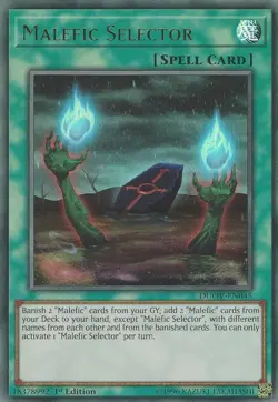 Malefic Selector - DUOV-EN045 - Ultra Rare - 1st Edition Near Mint Yugioh Card - Image 1