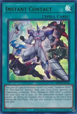 Instant Contact - MP24-EN160 - Ultra Rare - 1st Edition Near Mint Yugioh Card - Image 1