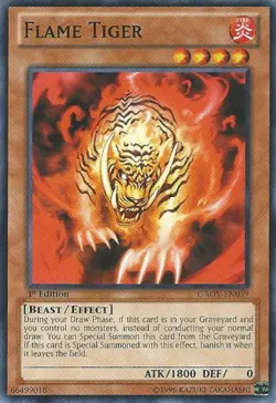 Flame Tiger - GAOV-EN039 - Common - Unlimited Edition Near Mint Yugioh Card - Image 1