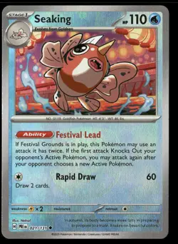 Seaking (Master Ball Pattern) #021/131 SV: Prismatic Evolutions Pokemon (1B) - Image 1