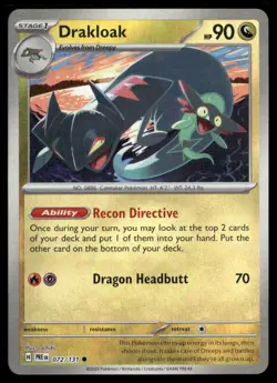 Drakloak (Master Ball Pattern) #072/131 SV: Prismatic Evolutions Pokemon (1B) - Image 1