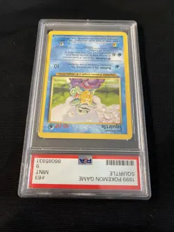 1999 Pokemon Game Squirtle #63 PSA 9 MINT - Image 5