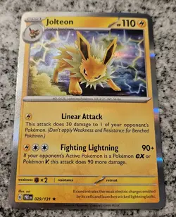 Jolteon 29/131 Holo Rare Pokemon TCG Prismatic Evolutions NM - Image 1