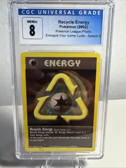 Pokemon 2002 League Holo Energy Recycle WOTC Promo CGC 8 - Image 1