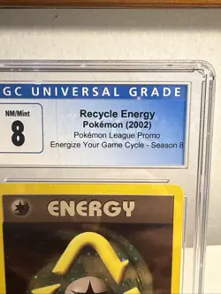 Pokemon 2002 League Holo Energy Recycle WOTC Promo CGC 8 - Image 4