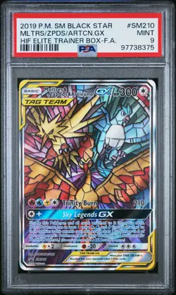 2019 Pokemon SM Black Star Promo Artcn. GX Zpds Mltr ETB PSA 9 - Image 1