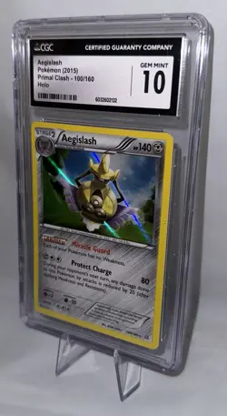 2015 Pokemon Primal Clash #100 Aegislash – Holo – CGC 10 GEM MINT - Image 3