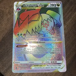 Pokemon TCG Regidrago VSTAR Secret Rare 201/195 Silver Tempest Holo English - Image 3