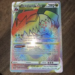 Pokemon TCG Regidrago VSTAR Secret Rare 201/195 Silver Tempest Holo English - Image 5