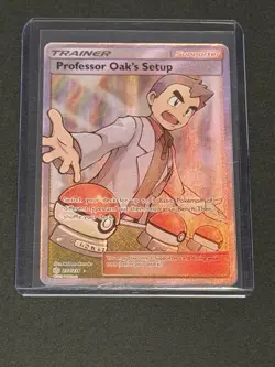 Pokemon Professor Oak's Setup Ultra Rare Full Art Holo Sm-Cosmic Eclipse 233/236 - Image 1