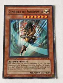 Konami Yu-Gi-Oh! TCG Gearfried the Swordmaster 1st SD5-EN016 ATK/2600 DEF/2200 - Image 1