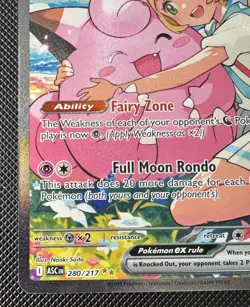 Pokemon Ascended Heroes Lillie's Clefairy SIR #280/217 Near Mint or Better - Image 2