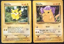 Pokemon Pikachu Base Set & Jungle 1999 Lot of 2 Cards - Image 1
