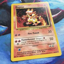 Magmar 36/102 Base Set Pokemon Card Uncommon Vintage Vtg TCG LP WOTC Pokemon - Image 1
