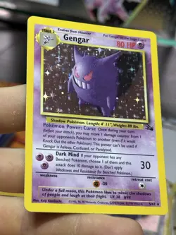 #4 Gengar 5/62 Fossil 1999 Holo Rare WOTC Pokemon Card TCG - Image 5