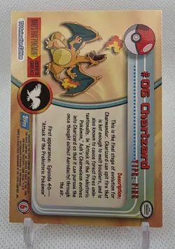 CHARIZARD #06 TOPPS POKEMON CARD TV ANIMATION EDITION - Image 2