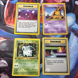 Pokemon Error Misprint Ink Blot Printer Hickey Vintage WOTC 4 ERROR CARDS - Image 1