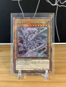 Yu-Gi-Oh Blue-Eyes White Dragon Quarter Century Secret Rare Card RA04-EN108 NM - Image 1