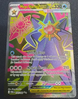 Mega Starmie EX Full Art Holo Perfect Order Pokemon Card 102/088 - Image 1