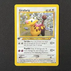 Girafarig 066/105 1st Edition Neo Destiny Pokemon Card - Image 2