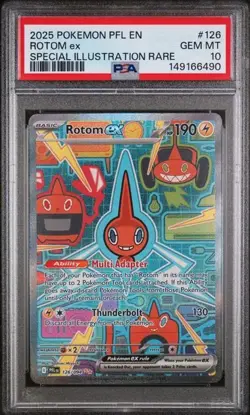 2025 Pokemon Phantasmal Flames Card 126/094 Rotom EX SIR Graded PSA 10 - Image 1