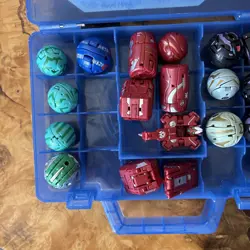 2006-2009 Lot Of 19 Bakugan Battle Brawlers And 51 Cards & Storage Containers - Image 2
