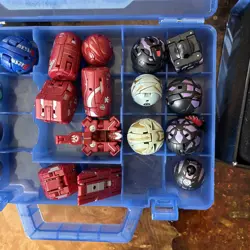 2006-2009 Lot Of 19 Bakugan Battle Brawlers And 51 Cards & Storage Containers - Image 3